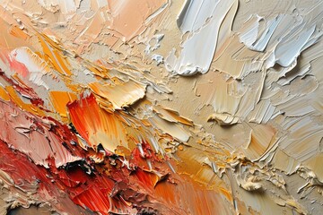 pastel yellow orange colors abstract oil painting on canvas, acrylic texture background, rough brushstrokes of paint