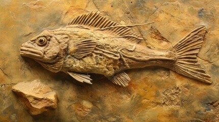 Naklejka premium fossil of an ancient animal in a real excavation in high resolution and quality