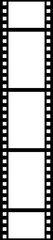 Grunge film strips collection. Old retro cinema movie strip video recording. Vector .