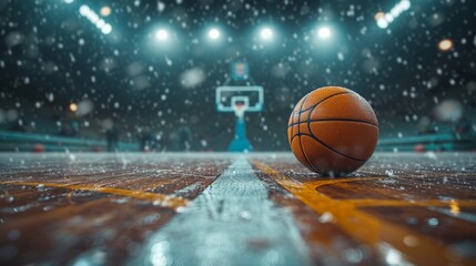 Obraz premium Beautiful background for basketball game advertising