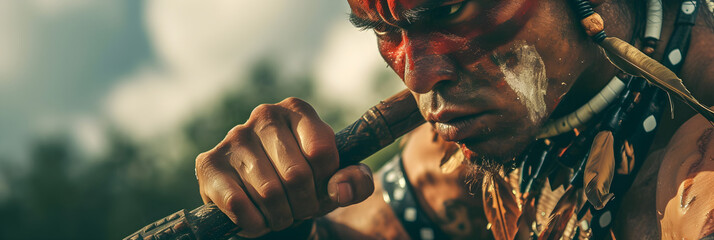 Tribal warrior - obrazy, fototapety, plakaty