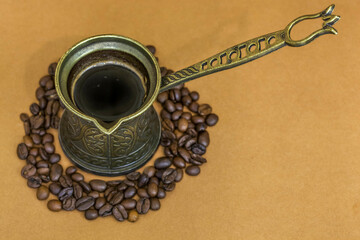 Kawa parzona w tyglu, ziarna kawy