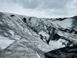 Glacier Iceland Volcanic Ash Nature Hike