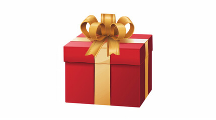 Fototapeta premium Christmas gift icon on white background