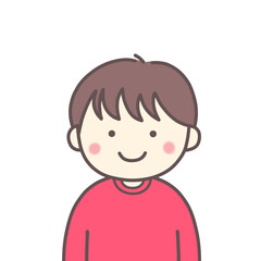 正面を向いた笑顔の男の子