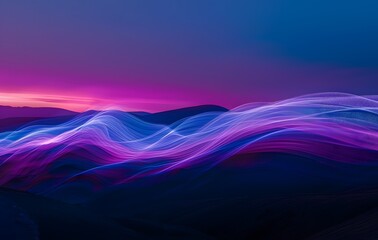 a neon wave of light bacground
