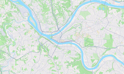 Pittsburgh Pennsylvania Map, Detailed Map of Pittsburgh Pennsylvania