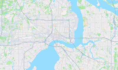 Fototapeta na wymiar Jacksonville Florida Map, Detailed Map of Jacksonville Florida