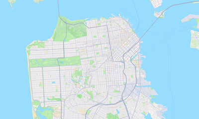 San Francisco California Map, Detailed Map of San Francisco California