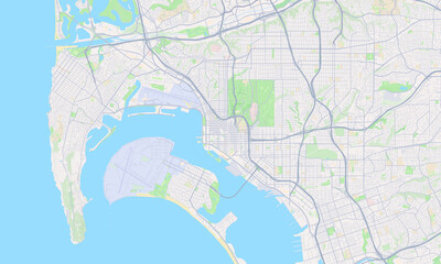 San Diego California Map, Detailed Map of San Diego California