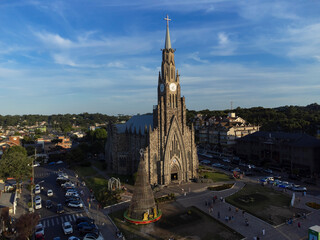 Our Lady of Lourdes Cathedral - Stone Cathedral in Canela Rio Grande do Sul Brazil.
