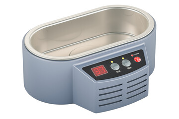 Ultrasonic Cleaner with Display, 3D rendering isolated on transparent background