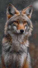 Close-Up of Fox With Blurry Background