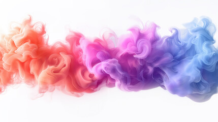 Fototapeta premium Vibrant gradient of colored smoke - abstract art for backgrounds and designs