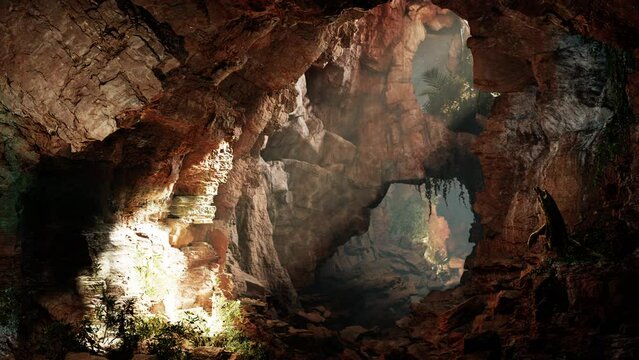 A tunnel with a mysterious light at the end