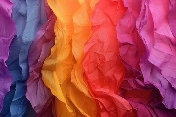Abstract background made of colored crepe paper - obrazy, fototapety, plakaty