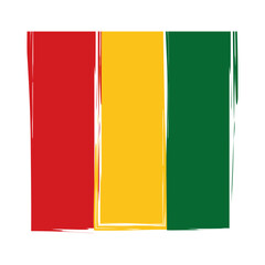 Isolated flag with african colors Vector