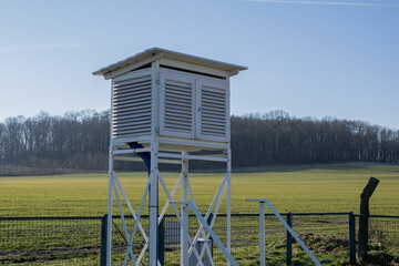 weather station on a clear day - obrazy, fototapety, plakaty