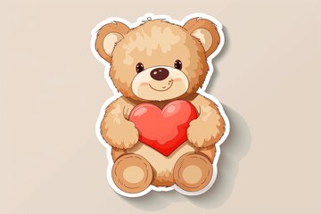A cuddly companion with a heartwarming touch, this sticker captures the innocence and charm of a teddy bear plush toy