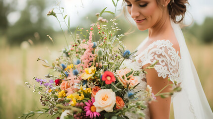 woman with flowers