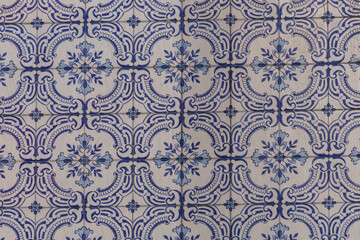 Traditional ornate portuguese decorative tiles azulejos