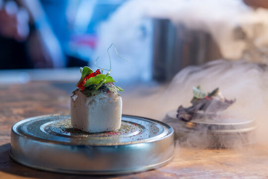 Exquisite Fusion Dish in Michelin Starred Ambience