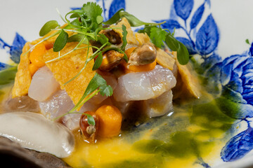 Gourmet Fusion Dish from a Michelin Star Restaurant