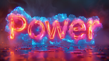 Power: Liquid 3D Typography