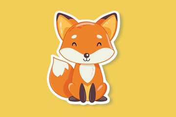 A playful animated cartoon illustration of a mischievous fox, with vibrant colors and a charming style, captures the curiosity and cunning of this beloved mammal