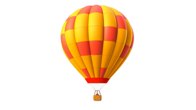 Hot Air Balloon. Isolated on a white background png like