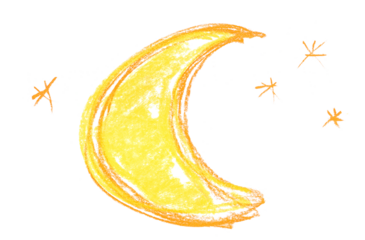 Moon hand draw, chalk sketching isolated on white