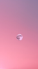 abstract background with moon.Minimal creative nature concept.Trendy social mockup or wallpaper with copy space.Top view,flat lay.Generative AI
