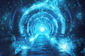 Dimensional gateway with energy portals and cosmic bridges