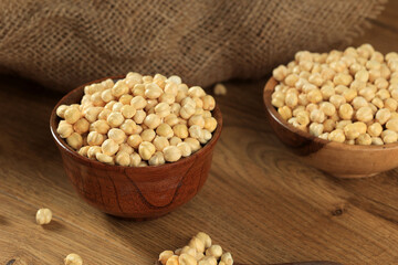 Organic Garbanzo Beans Chickpeas in a Bowl