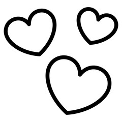 three heart icon
