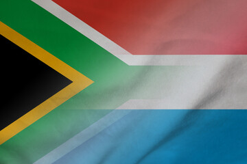 South Africa and Luxembourg official flag transborder contract LUX ZAF