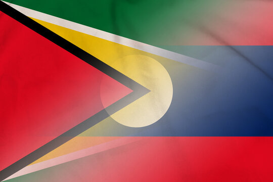 Guyana and Laos official flag transborder negotiation LAO GUY