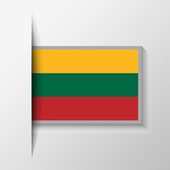 Vector Rectangular Lithuania Flag Background