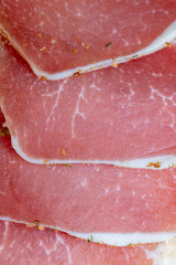 delicious dried meat and traditional oriental thin pita bread
