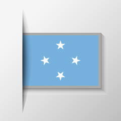 Vector Rectangular Micronesia Flag Background