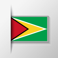 Vector Rectangular Guyana Flag Background