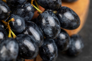 sweet ripe grapes on the table