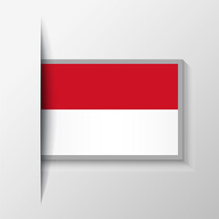 Vector Rectangular Indonesia Flag Background