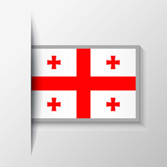 Vector Rectangular Georgia Flag Background