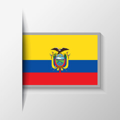 Vector Rectangular Ecuador Flag Background