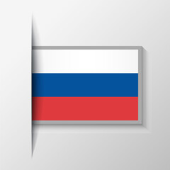 Vector Rectangular Russia Flag Background