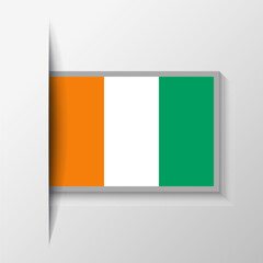 Vector Rectangular Ivory Coast Flag Background