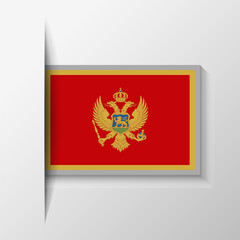 Vector Rectangular Montenegro Flag Background