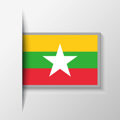 Vector Rectangular Myanmar Flag Background