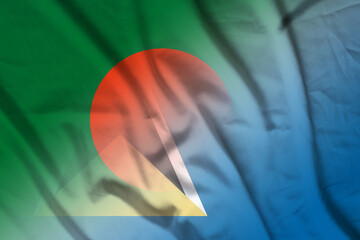 Bangladesh and Saint Lucia state flag transborder contract LCA BGD